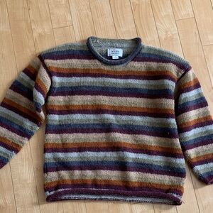 Yeti Multicolor Striped Wool Crewneck Sweater
